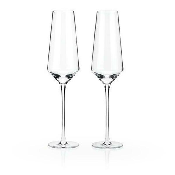 True Brands Raye Crystal Champagne Flutes By Viski - 8 oz., 2PK 4530